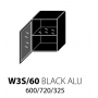 Pakabinama spintelė PLATINUM W3S 60 BLACK ALU